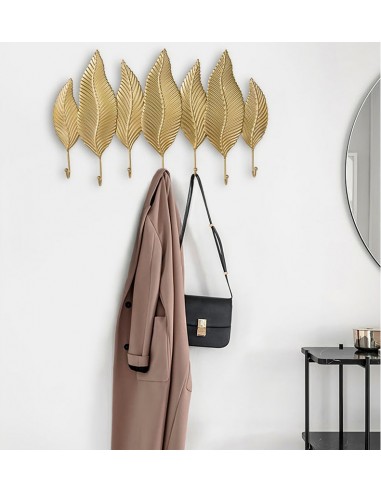 Porte Manteau Mural  Feuille Ondulée Dorée ouvre sa boutique