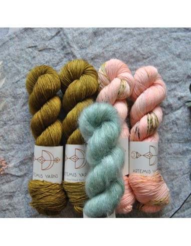 Go go Dynamo - MKAL 2024 Yarn set - Swamp & Peach Blossom vente chaude votre 