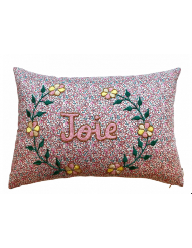 Coussin brodé Joie en ligne des produits 