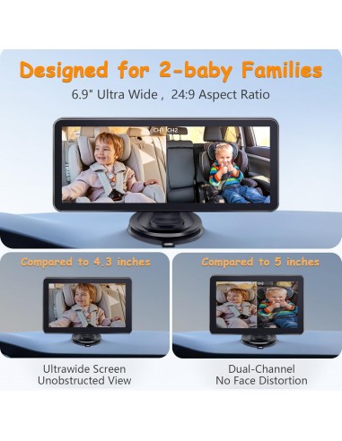 Dual Baby Car Camera for 2 Kids Faites des économies